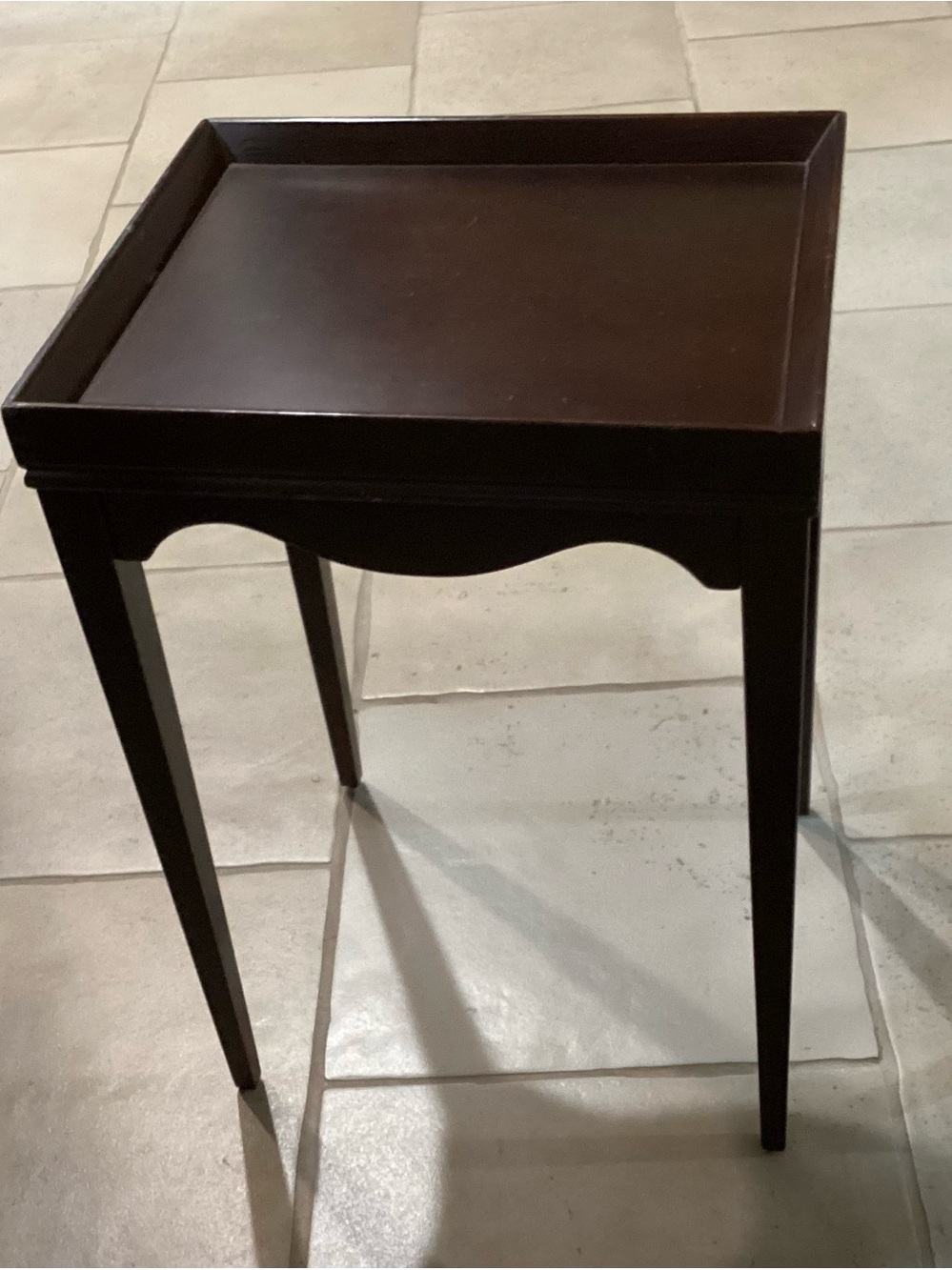 Vintage cherry finish wooden accent side table
